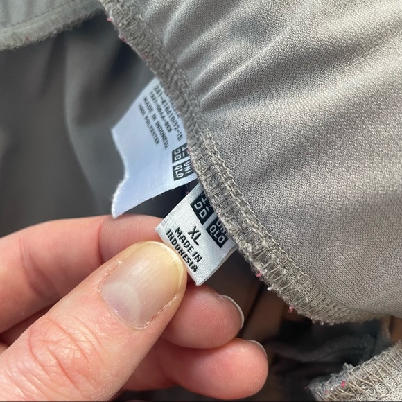 Uniqlo Gray Greenish Gaucho Wide Leg Stretch Flowy Pants Capris Elastic XL - Picture 8 of 12